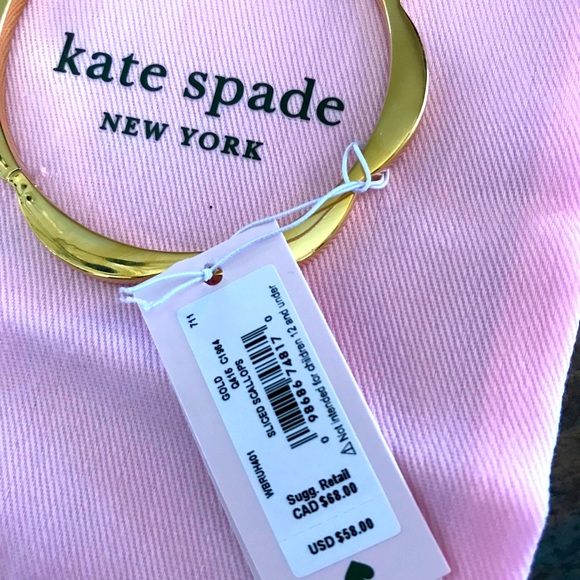 Kate Spade ♠️ Gold Hinge Bangle - Picture 2 of 3